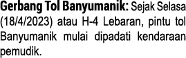 Gerbang Tol Banyumanik: Sejak Selasa (18/4/2023) atau H 4 Lebaran, pintu tol Banyumanik mulai dipadati kendaraan pemu...