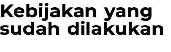 Kebijakan yang sudah dilakukan