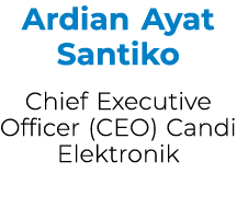 Ardian Ayat Santiko Chief Executive Officer (CEO) Candi Elektronik 