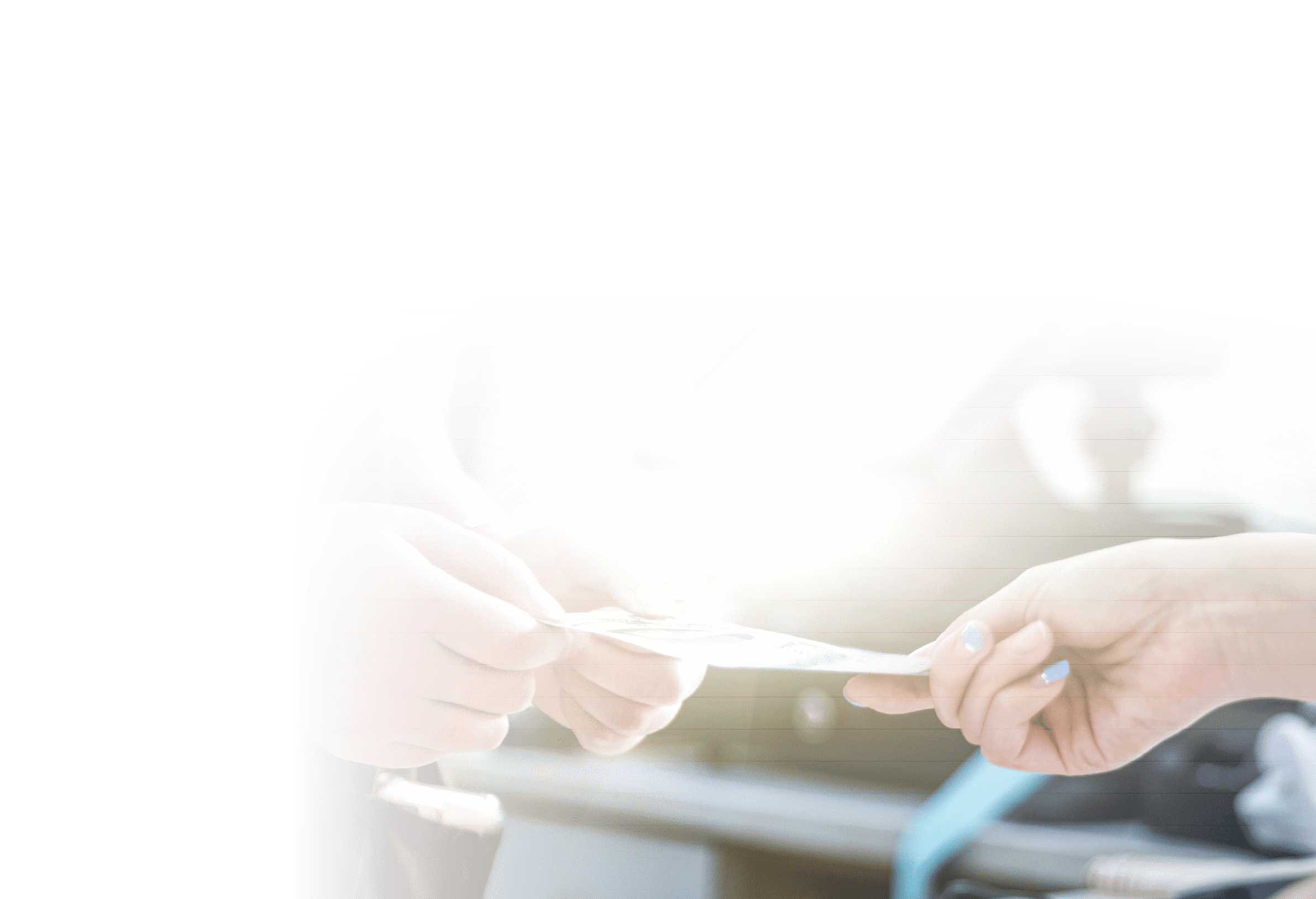 cash and card payment with chip and pin machine in shop.